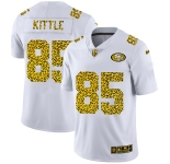 Men's San Francisco 49ers #85 George Kittle 2020 White Leopard Print Fashion Limited Stitched Jersey