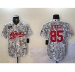 Men's San Francisco 49ers #85 George Kittle Arctic Camo 2024 Salute to Service Stitched Baseball Jerseys