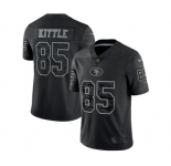 Men's San Francisco 49ers #85 George Kittle Black Reflective Limited Stitched Football Jersey