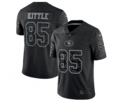 Men's San Francisco 49ers #85 George Kittle Black Reflective Limited Stitched Football Jersey