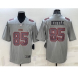 Men's San Francisco 49ers #85 George Kittle Grey Atmosphere Fashion 2022 Vapor Untouchable Stitched Limited Jersey