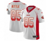 Men's San Francisco 49ers #85 George Kittle Limited White Rush Drift Fashion Football Jersey