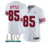 Men's San Francisco 49ers #85 George Kittle Limited White Rush Vapor Untouchable Super Bowl LIV Bound Football Jersey