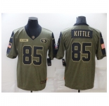 Men's San Francisco 49ers #85 George Kittle Nike Olive 2021 Salute To Service Limited Player Jersey