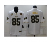 Men's San Francisco 49ers #85 George Kittle Nike White-Gold Limited Throwback Jersey