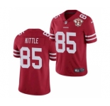 Men's San Francisco 49ers #85 George Kittle Red 2021 75th Anniversary Vapor Untouchable Limited Stitched Football Jersey