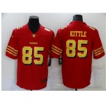 Men's San Francisco 49ers #85 George Kittle Red Gold Untouchable Limited Jersey