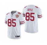 Men's San Francisco 49ers #85 George Kittle White 2021 75th Anniversary Vapor Untouchable Limited Stitched Football Jersey
