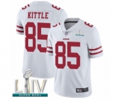 Men's San Francisco 49ers #85 George Kittle White Vapor Untouchable Limited Player Super Bowl LIV Bound Football Jersey
