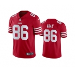 Men's San Francisco 49ers #86 Danny Gray Red Stitched Football Jersey