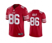 Men's San Francisco 49ers #86 Danny Gray Red Stitched Football Jersey