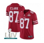 Men's San Francisco 49ers #87 Dwight Clark Red Team Color Vapor Untouchable Limited Player Super Bowl LIV Bound Football Jersey