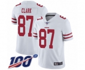 Men's San Francisco 49ers #87 Dwight Clark White Vapor Untouchable Limited Player 100th Season Football Jersey