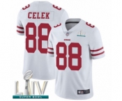 Men's San Francisco 49ers #88 Garrett Celek White Vapor Untouchable Limited Player Super Bowl LIV Bound Football Jersey