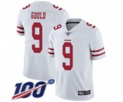 Men's San Francisco 49ers #9 Robbie Gould White Vapor Untouchable Limited Player 100th Season Football Jersey