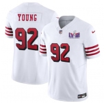 Men's San Francisco 49ers #92 Chase Young New White 2024 F.U.S.E. Super Bowl LVIII Patch Vapor Untouchable Limited Football Stitched Jersey