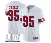 Men's San Francisco 49ers #95 Kentavius Street Limited White Rush Vapor Untouchable Super Bowl LIV Bound Football Jersey