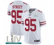 Men's San Francisco 49ers #95 Kentavius Street White Vapor Untouchable Limited Player Super Bowl LIV Bound Football Jersey