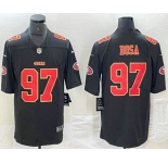 Men's San Francisco 49ers #97 Nick Bosa Black Red Fashion Vapor Limited Stitched Jersey