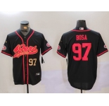 Men's San Francisco 49ers #97 Nick Bosa Black With Patch Cool Base Stitched Baseball Jersey