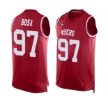 Men's San Francisco 49ers #97 Nick Bosa Limited Red Player Name & Number Tank Top Football Jersey