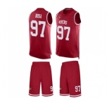 Men's San Francisco 49ers #97 Nick Bosa Limited Red Tank Top Suit Football Jersey