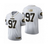 Men's San Francisco 49ers #97 Nick Bosa Limited White Golden Edition Football Jersey