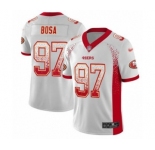 Men's San Francisco 49ers #97 Nick Bosa Limited White Rush Drift Fashion Football Jersey