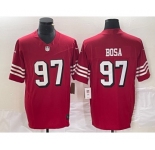 Men's San Francisco 49ers #97 Nick Bosa New Red 2023 F.U.S.E. Vapor Untouchable Limited Stitched Football Jersey