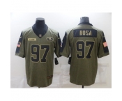 Men's San Francisco 49ers #97 Nick Bosa Nike Olive 2021 Salute To Service Limited Player Jersey