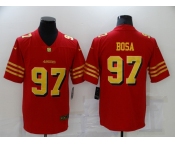 Men's San Francisco 49ers #97 Nick Bosa Red Gold Untouchable Limited Jersey