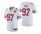 Men's San Francisco 49ers #97 Nick Bosa White 2021 75th Anniversary Vapor Untouchable Limited Stitched Football Jersey