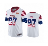 Men's San Francisco 49ers #97 Nick Bosa White Independence Day Limited Football Jersey