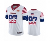 Men's San Francisco 49ers #97 Nick Bosa White Independence Day Limited Football Jersey