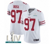 Men's San Francisco 49ers #97 Nick Bosa White Vapor Untouchable Limited Player Super Bowl LIV Bound Football Jersey