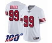 Men's San Francisco 49ers #99 DeForest Buckner Limited White Rush Vapor Untouchable 100th Season Football Jersey