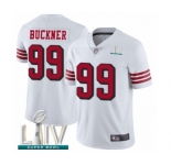 Men's San Francisco 49ers #99 DeForest Buckner Limited White Rush Vapor Untouchable Super Bowl LIV Bound Football Jersey