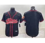 Men's San Francisco 49ers Blank Black Stitched MLB Cool Base Nike Baseball Jersey