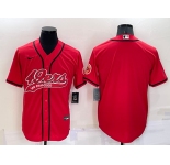 Men's San Francisco 49ers Blank Red Stitched MLB Cool Base Nike Baseball Jersey