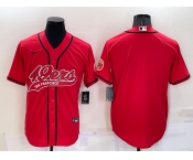 Men's San Francisco 49ers Blank Red Stitched MLB Cool Base Nike Baseball Jersey