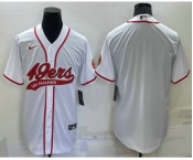Men's San Francisco 49ers Blank White Stitched MLB Cool Base Nike Baseball Jersey