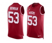 Nike 49ers #53 NaVorro Bowman Red Team Color Men's Stitched NFL Limited Tank Top Jersey