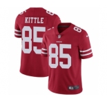 Nike 49ers #85 George Kittle Red Team Color Men's Stitched NFL Vapor Untouchable Limited Jersey