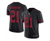 Nike San Francisco 49ers #21 Deion Sanders Black Men's Stitched NFL Limited Rush Jersey