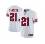 Nike San Francisco 49ers #21 Deion Sanders White Rush Men Stitched NFL Vapor Untouchable Limited Jersey