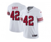 Nike San Francisco 49ers #42 Ronnie Lott White Rush Men Stitched NFL Vapor Untouchable Limited Jersey