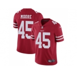 Nike San Francisco 49ers #45 Tarvarius Moore Red Team Color Men Stitched NFL Vapor Untouchable Limited Jersey