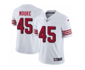 Nike San Francisco 49ers #45 Tarvarius Moore White Rush Men Stitched NFL Vapor Untouchable Limited Jersey