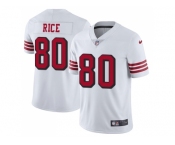 Nike San Francisco 49ers #80 Jerry Rice White Rush Men Stitched NFL Vapor Untouchable Limited Jersey