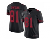 Nike San Francisco 49ers #81 Terrell Owens Black Men's Stitched NFL Limited Rush Jersey